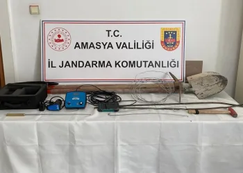 Amasya’da kaçak kazı operasyonu