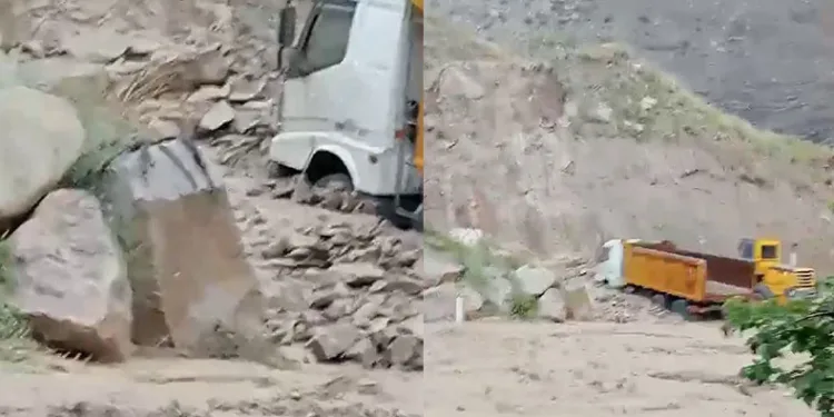 Sulama göleti barajının kapakları patladı, taş ocağı su altında kaldı