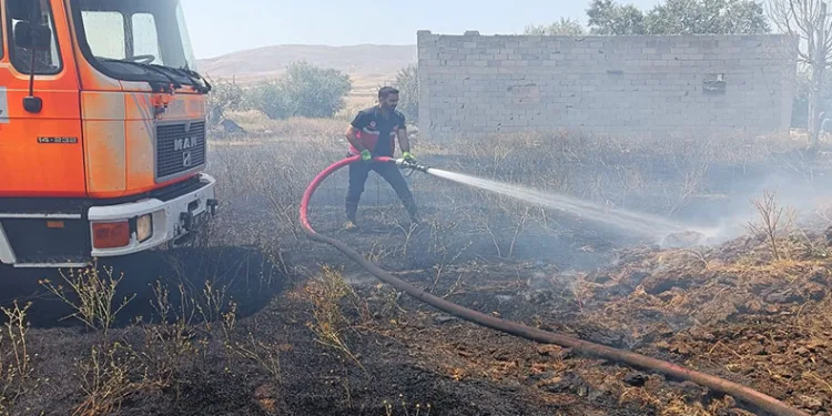 Van’da anız yangını