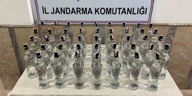 43 litre sahte içki ele geçirildi