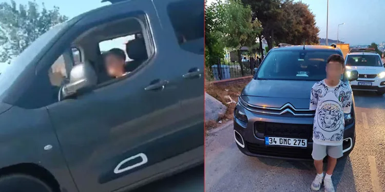 Dedesinin aracını kaçıran çocuk, polise yakalandı