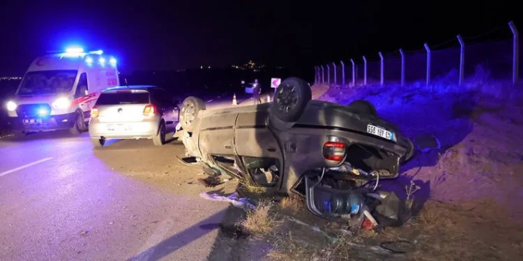 Aksaray’da otomobil takla attı: 6 yaralı