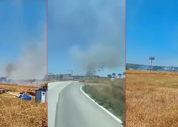 Bursa’da taraftar grubunun attığı torpil yangına sebep oldu