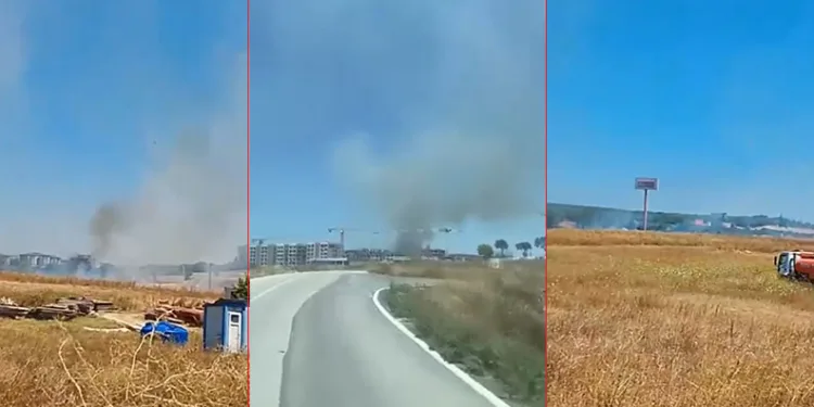 Bursa’da taraftar grubunun attığı torpil yangına sebep oldu