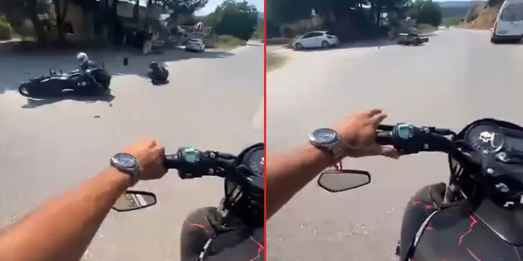 Bursa’da motosikletle otomobil çarpıştı