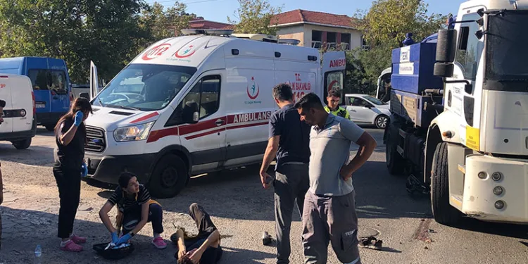 Tekirdağ’da yürek burkan kazada ayağı koptu