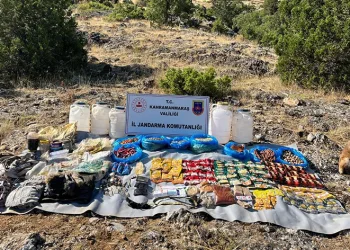 Terör operasyonunda yaşam malzemeleri ele geçirildi