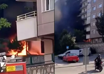 Bursa’da binada korkutan yangın