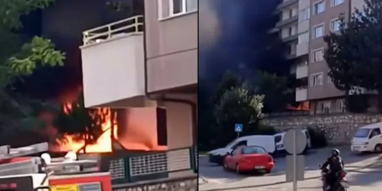 Bursa’da binada korkutan yangın