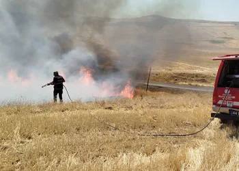 Malatya’da anız ve bahçe yangınları