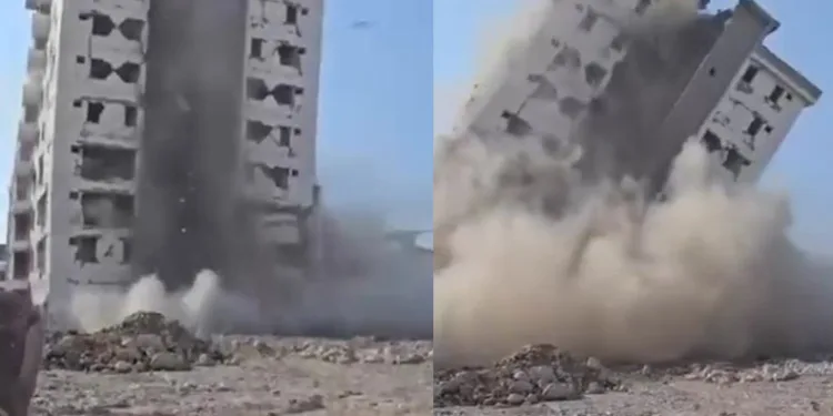 10 katlı binana yerle bir oldu