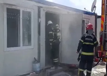 Kahramanmaraş’ta konteyner yangını