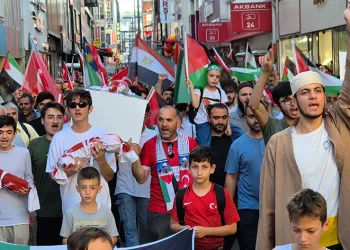 Samsun’da Filistin’e destek yürüyüşü