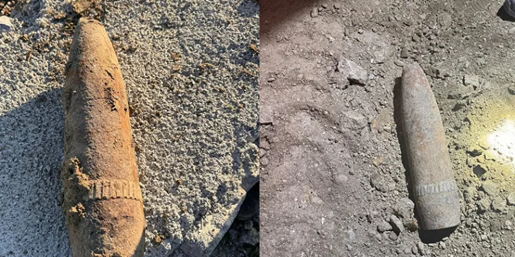 Yozgat’ta tarlada patlamamış top mermisi bulundu