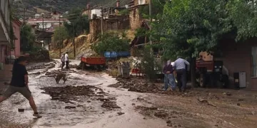Karacasu’yu sel vurdu, ekipler teyakkuza geçti