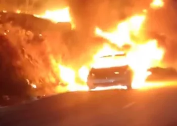 Motor bölümünde başlayan yangın aracı alev topuna çevirdi