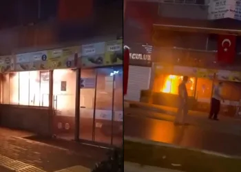 Bursa’da dönerci dükkanı alev alev yandı