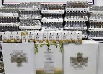 Ölüdeniz’de binlerce şişe kaçak alkol yakalandı