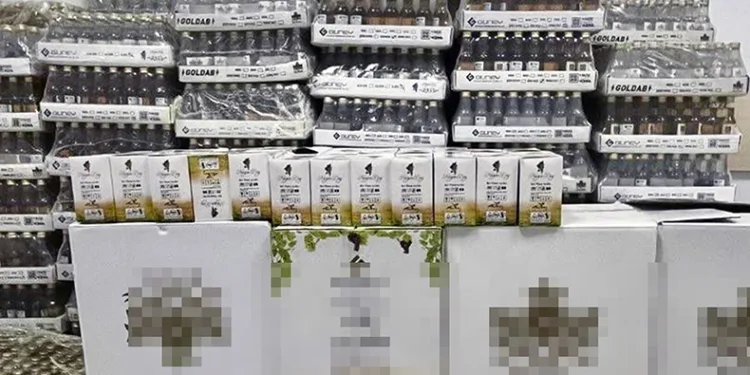 Ölüdeniz’de binlerce şişe kaçak alkol yakalandı