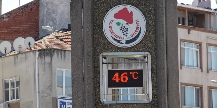 Kırklareli’nde termometreler 46-47 dereceyi gösterdi