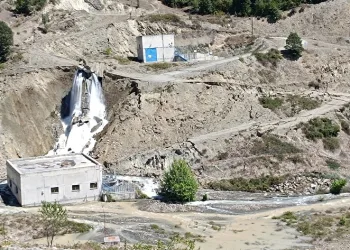 Amasya’da HES’te heyelan