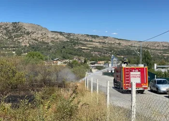 Bağ evinin bahçesinde çıkan yangın büyümeden söndürüldü