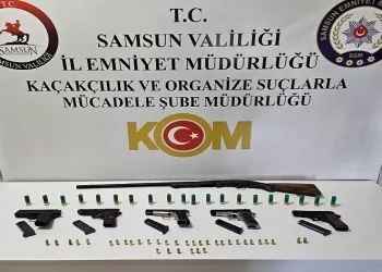Samsun’da ruhsatsız silah operasyonu: 2 gözaltı
