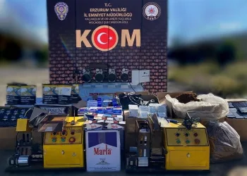 Aşkale’de kaçak sigara operasyonu