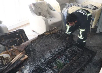 Samsun’da apartmanda yangın