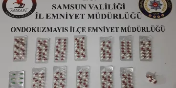 19 Mayıs ilçesinde sentetik ecza ele geçirildi