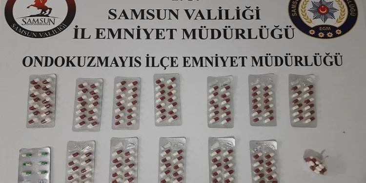 19 Mayıs ilçesinde sentetik ecza ele geçirildi