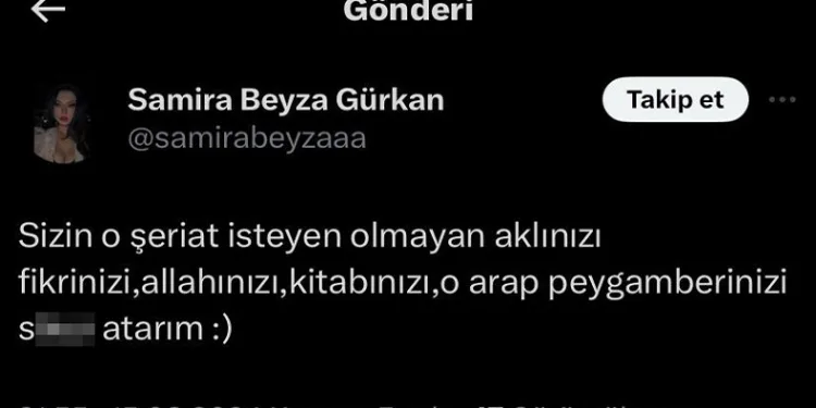 Dini değerlere hakaret eden genç kadın tutuklandı