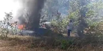 Anız yangını ormana sıçramadan söndürüldü