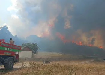 Kızılcahamam’da ormanlık alanda yangın çıktı