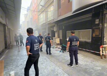 Samsun’da iş yeri yangını