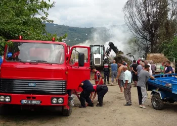 Ordu’da mandırada yangın