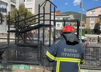 Bursa’da çocuk parkı alevlere teslim oldu