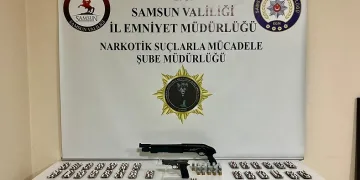Bin 393 adet sentetik ecza ile tabanca ve tüfek ele geçirildi