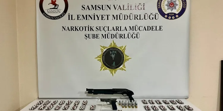 Bin 393 adet sentetik ecza ile tabanca ve tüfek ele geçirildi