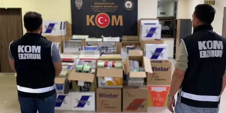 Erzurum’da kaçak sigara operasyonu