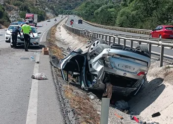 İki otomobilin takla attığı kazada 6 kişi yaralandı