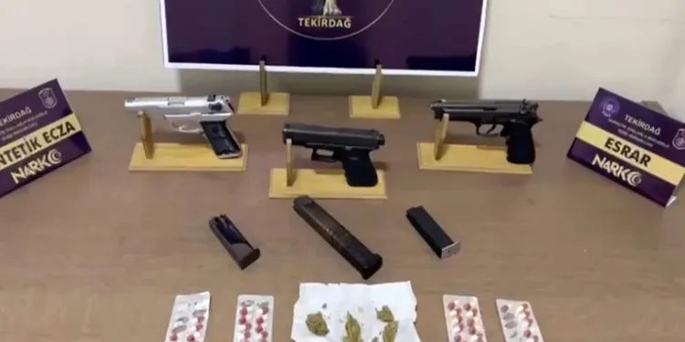 Tekirdağ’da uyuşturucu ve silah operasyonu: 3 kişi tutuklandı