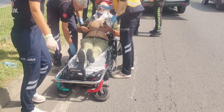 Bursa’da motosiklet kazasında sürücü yaralandı