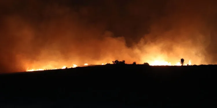 Yozgat’ta çıkan anız yangını söndürüldü