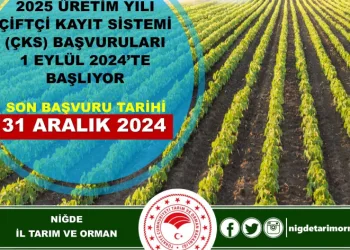 Niğdeli çiftçilere ÇKS uyarısı