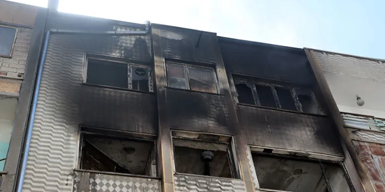 Tüp patladı, ortalık savaş alanına döndü