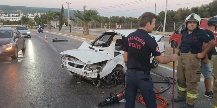 Takla atan araçtan sağ çıktılar