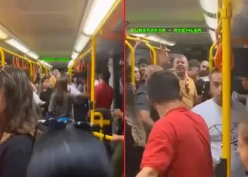 Bursa’da metroda yer verme kavgası