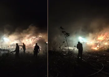 Hatay Antakya’da samanlık yangını