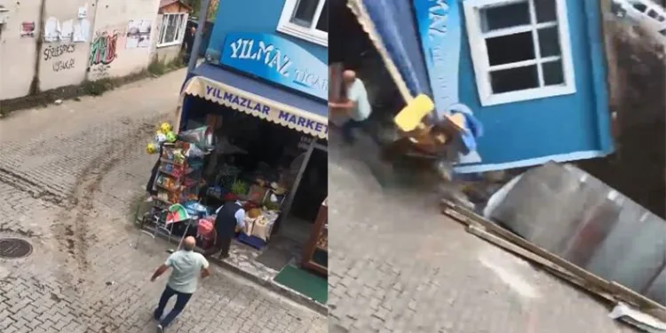 Artvin’in Kemalpaşa ilçesinde tek katlı bina yaşlı adamın üzerine çöktü